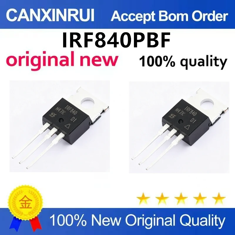 (5-100pieces)Original genuine IRF840PBF TO-220 N-channel 500V/8A direct insertion MOSFET field-effect transistor