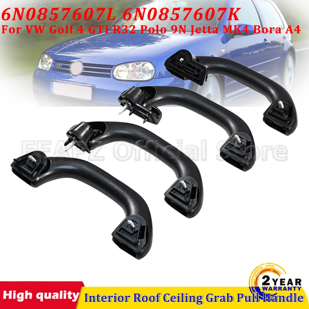 

4PCS Interior Roof Ceiling Grab Pull Handle 6N0857607L 6N0857607K For VW Golf 4 GTI R32 Polo 9N Jetta MK4 Bora A4 Auto Parts