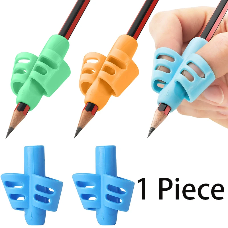 

1 Piece Silicone Pencil Grasp 2 Finger Gel Pen Grips Children Writing Training Correction Tool for Student Writing Corrector