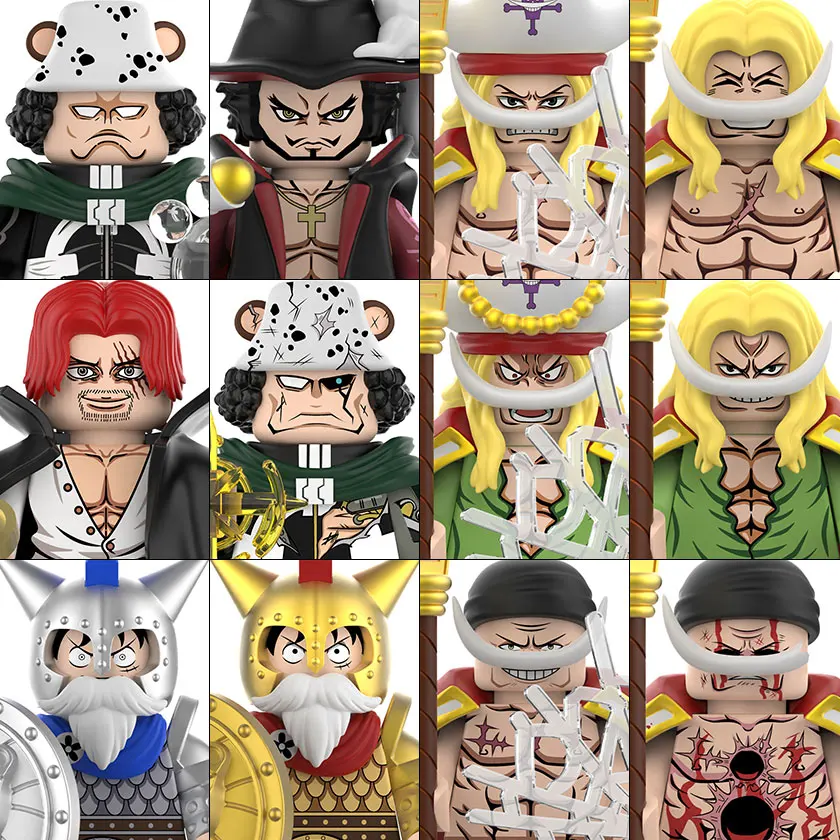 DY638-682 ONE PIECE Luffy Zoro Nami Chopper Bloques de Construcción Mini Figuras de Acción Accesorios Regalos de Halloween y Navidad para Niños