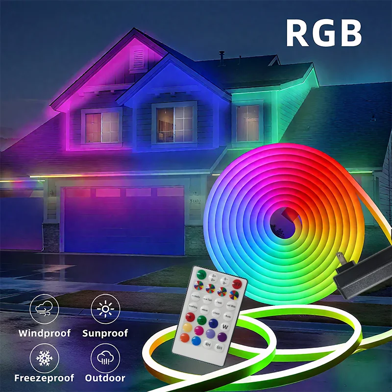 LED フレキシブル ライト ストリップ、RGBIC Bluetooth ネオン LED ライト ストリップ、1m、2m、3m、5m ネオン ライトは曲げることができます。 5V ネオンライト ar