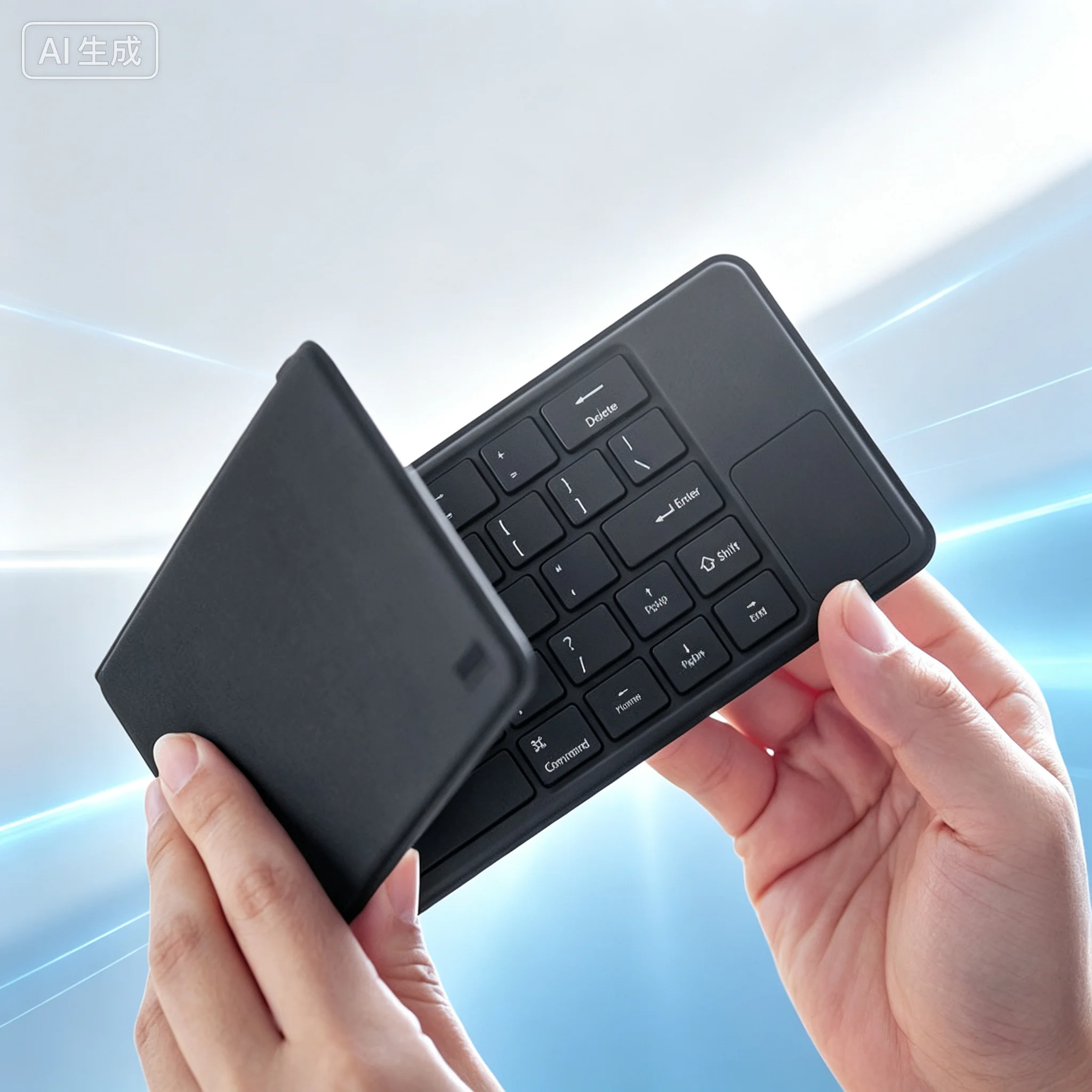For SANWA Foldable Wireless Bluetooth Keyboard, Portable For Phone & Tablet, Ultra‑Slim Mini Size