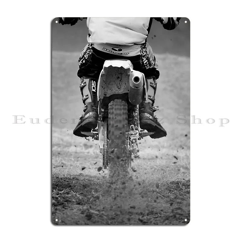 Moto X Motorcycle Kicking Up The Dirt Metal Sign Kitchen Party Garage Party Plates Iron Tin Sign Poster