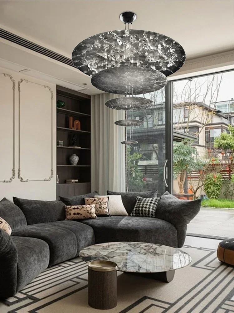 

Build Our Home With Art Dimmable LED Silver Gold Brass Ceiling Pendant Light Chandelier Luminaire Hanging Lamp For Living Room