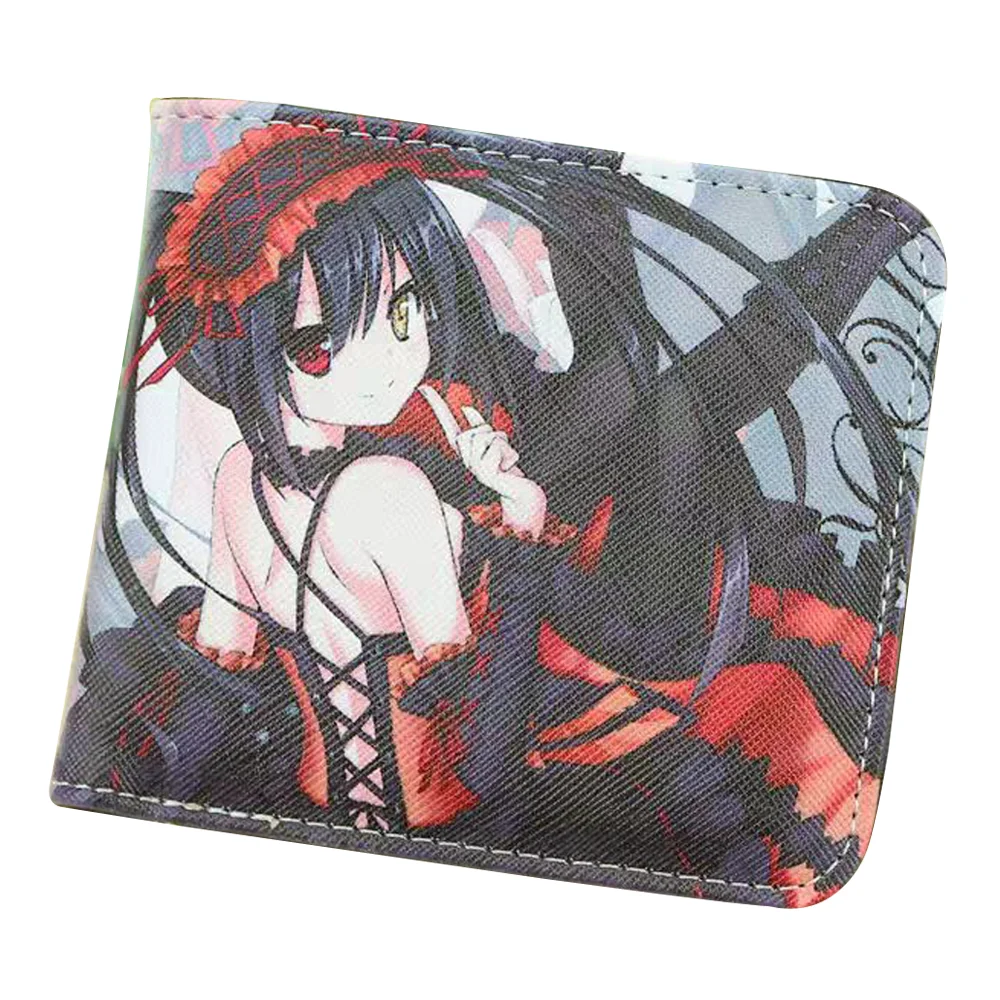 

New Cute Date A Live Tokisaki Kurumi Wallet Purse Leather Short Wallets for Women Men Cartoon Anime Card Holder Purses Money Bag