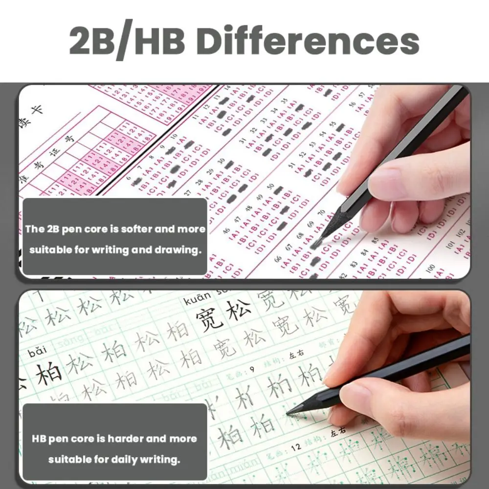 10/30PCS Schwarz Holz Graphit Bleistift Set HB 2B Schwarz Blei Schreiben Bleistift Studenten Zeichnung Skizze Bleistift für Schule Büro