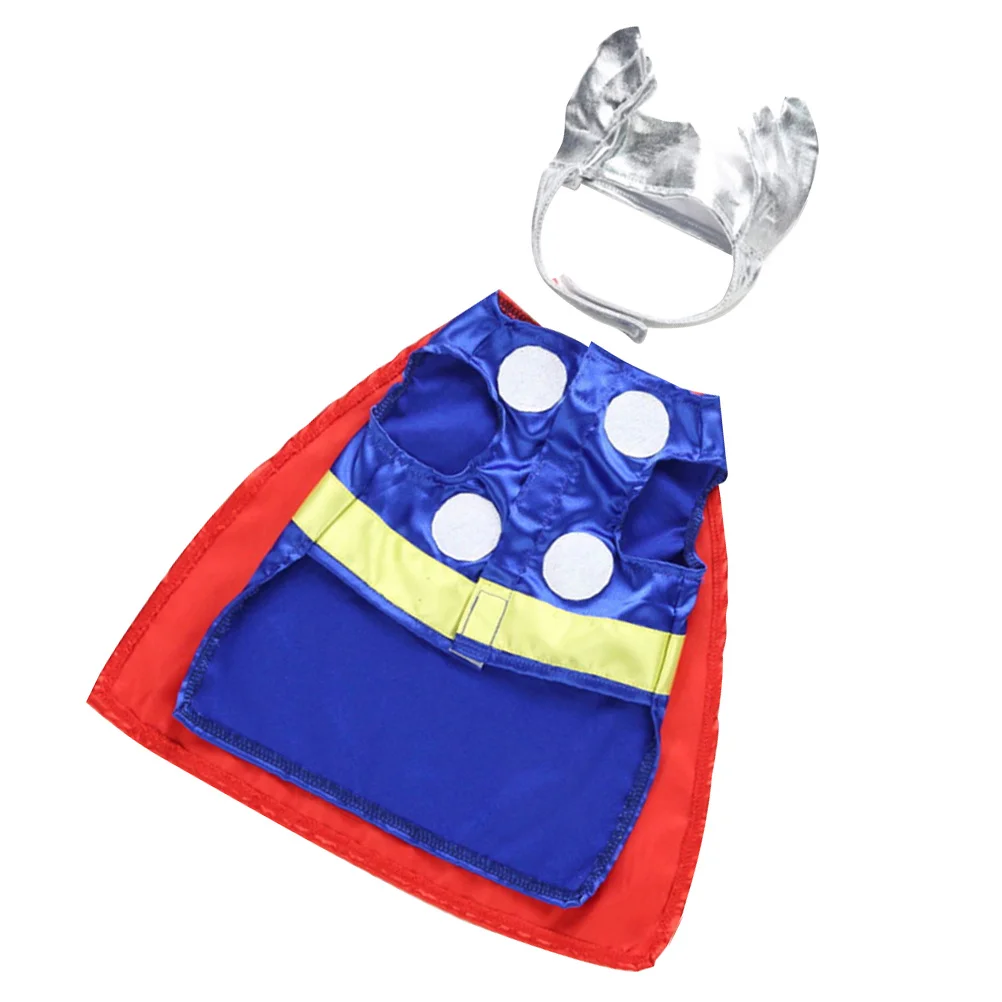 

Funny Pet Costume for Small Dogs Cats Halloween Cosplay Outfit Red Polyester Clothing Set
