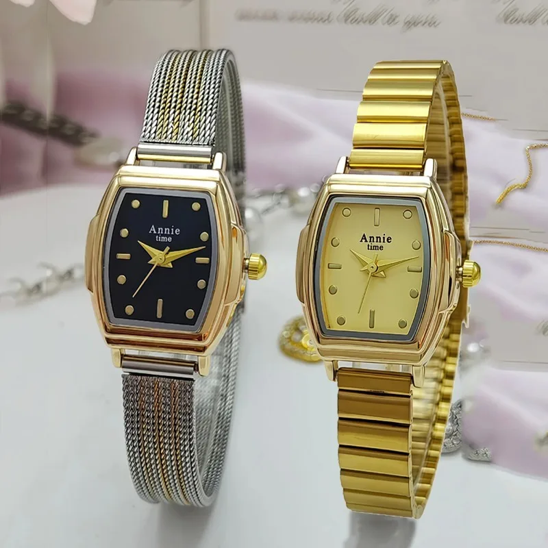 

Новые женские часы в стиле ретро, прямоугольные, роскошные, кварцевые, золотые, в подарок, дропшиппинг, Relojes Para Mujer
