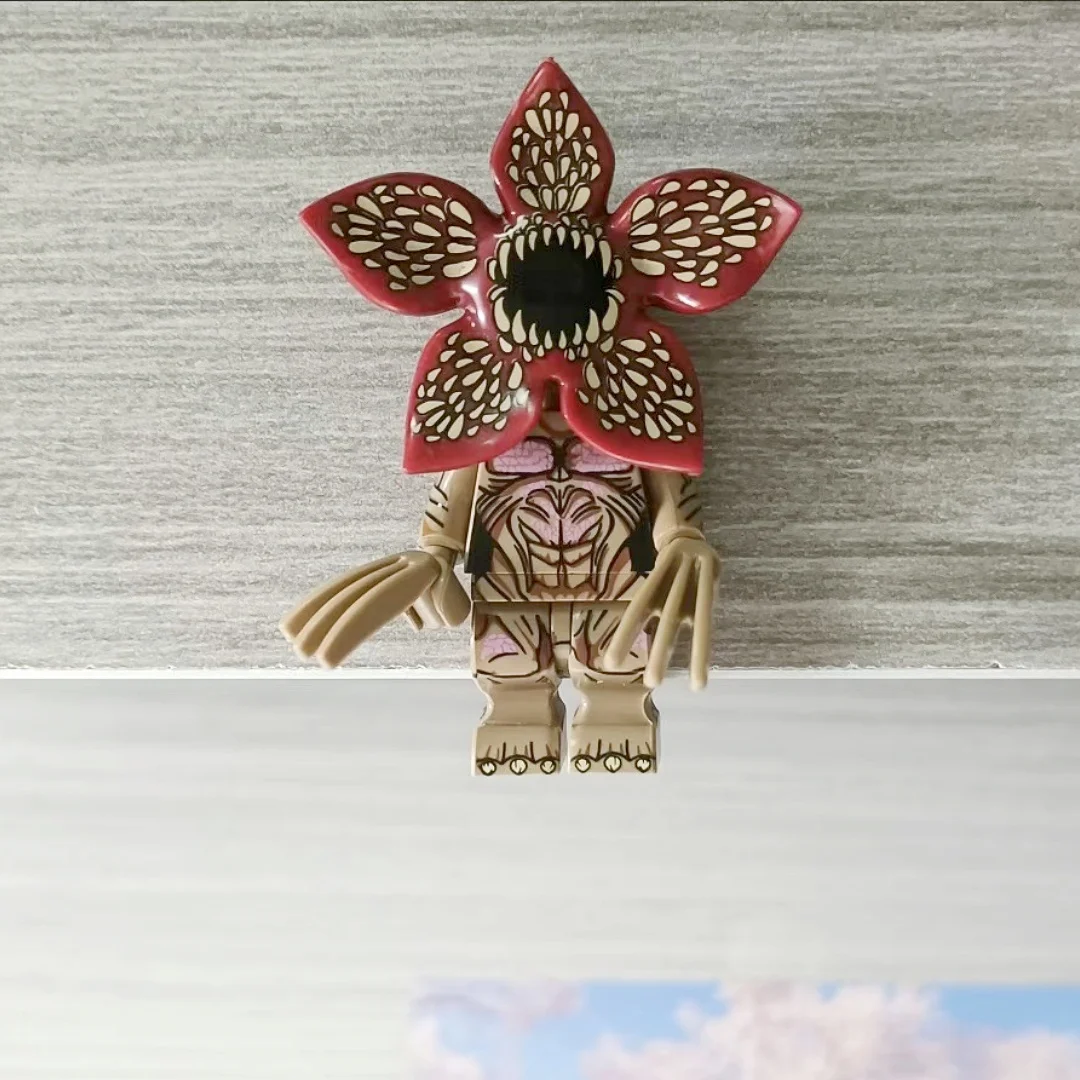 I4 قطعة/المجموعة/مجموعة تلفزيون الرعب داستن مايك لوكاس ويل ديموجورجون نموذج اللبنات تنوير ألعاب الطوب للأطفال