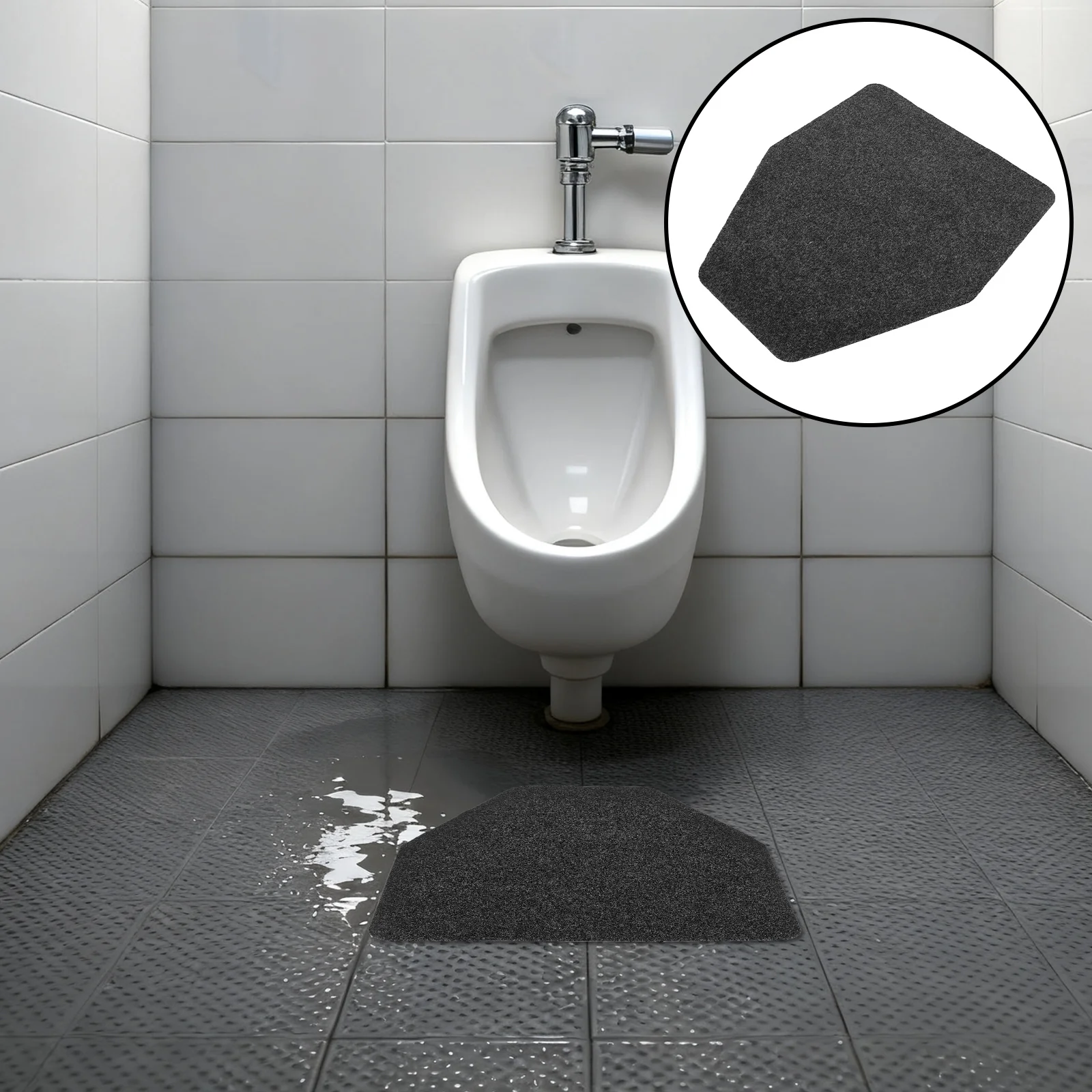

Commercial Bathroom Floor Mat Durable Non-Slip Absorbent Entrance Mat for Public Restroom High Traffic Areas Urinals Pads