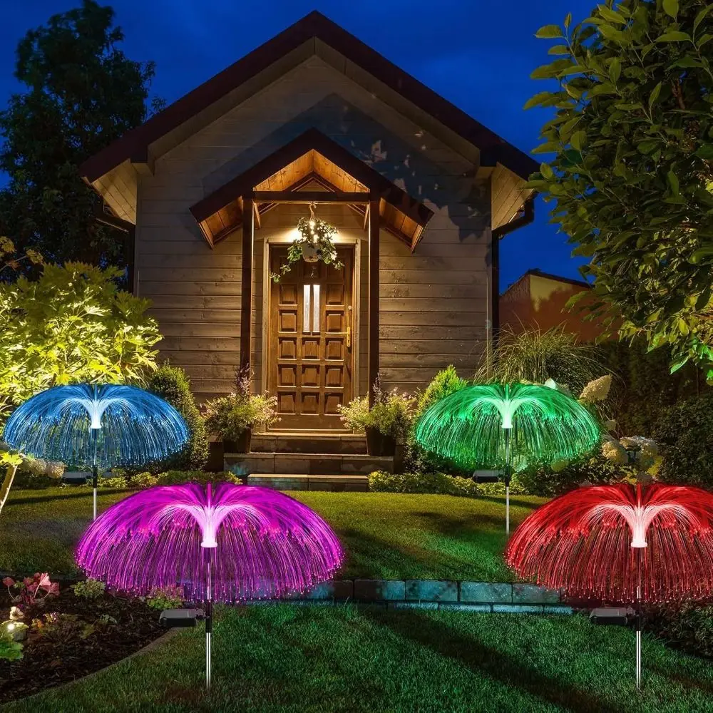 1/2/3/5 Layer Solar Jellyfish Lamp Colorful Waterproof Jellyfish Lawn Light High Quality Ground Insertion Outdoor Solar Light