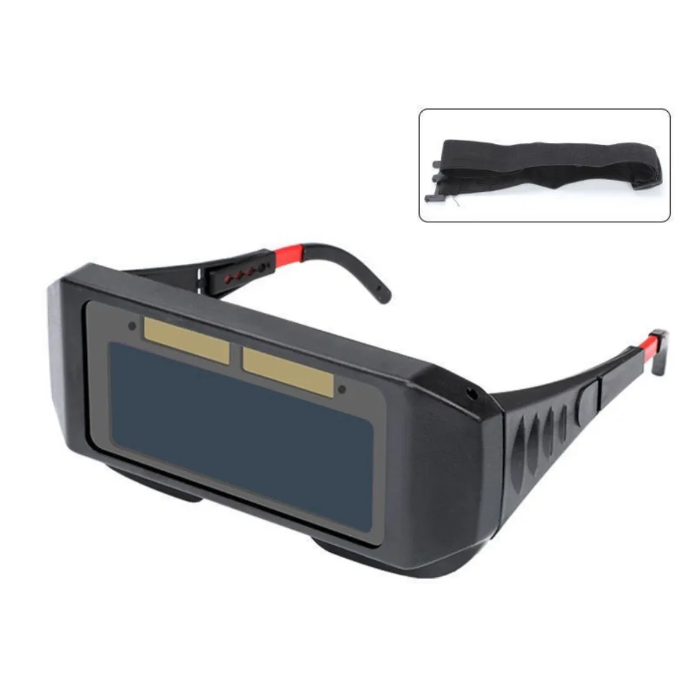 

5 Protective Sheets Welding Goggles Eye Protection Large View Safety Eyes Shield Auto Darking with Elastic Band