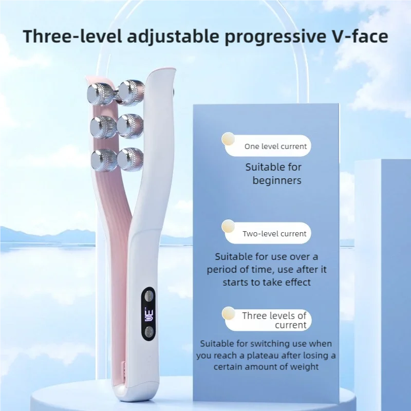 Dispositivo di bellezza del viso Massaggiatore facciale Y Massaggiatore per sollevamento facciale Sollevatore per il mento Dispositivo di bellezza domestico Micro rullo elettrico