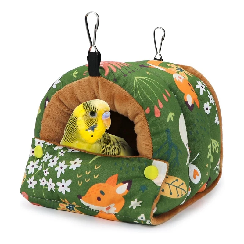 Quente Snuggle Nest House, Cama de pássaro para papagaios, Periquitos, Calopsitas Caique, Inverno, 1 Pc