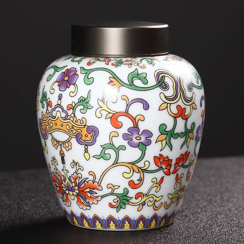 Enamel Color Ceramic Sealed Pot, High Grade, innovative Alloy, Tea Pot, Pet Hair, Cinerary