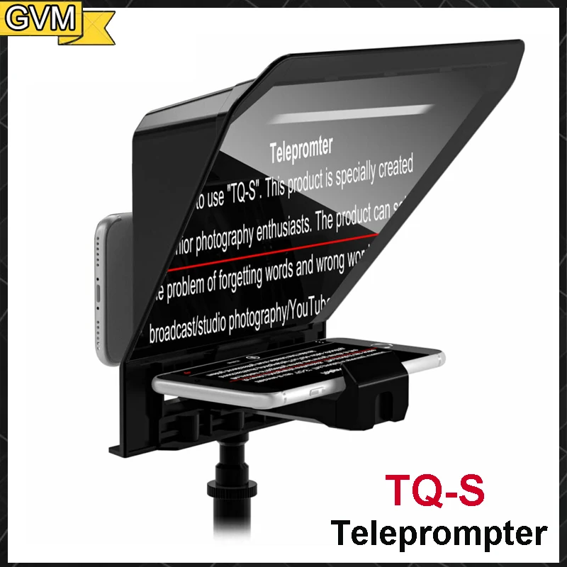 GVM TQ-S Teleprompter for iPad Tablet & Smartphone with Bluetooth APP Control