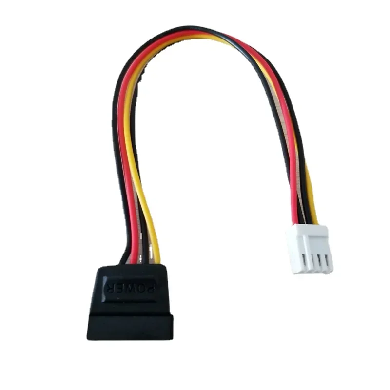 Adaptador hembra flexible FDD de 4 pines a 15 pines SATA, convertidor de Cable de alimentación, Cable de 18awg para PC ITX