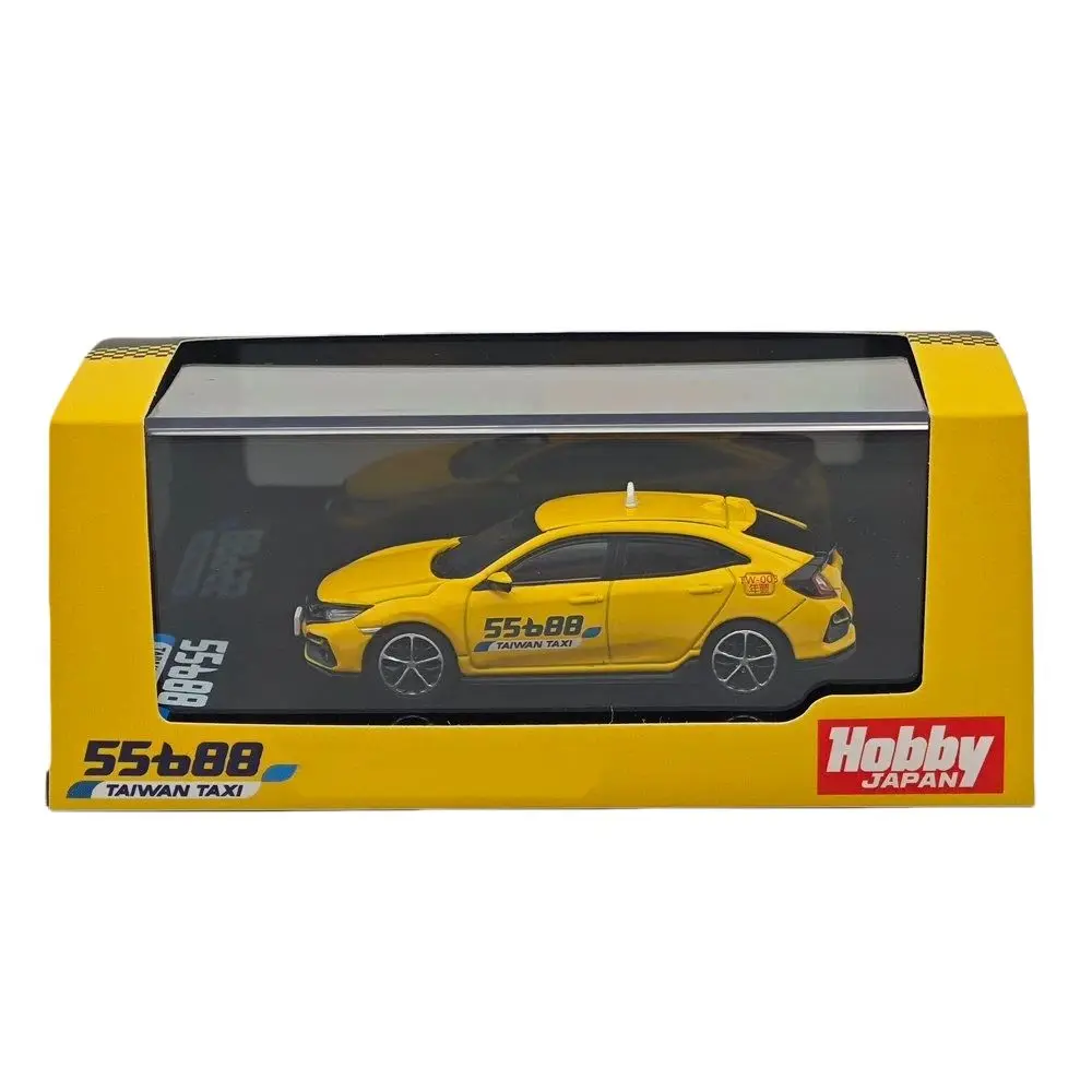 ホビー-hj64-1-64-スケール-fk7-ハッチバックスポーツタクシーモデル-hj642018at-イエローダイキャストカーミニチュアコレクションおもちゃの車両モデル