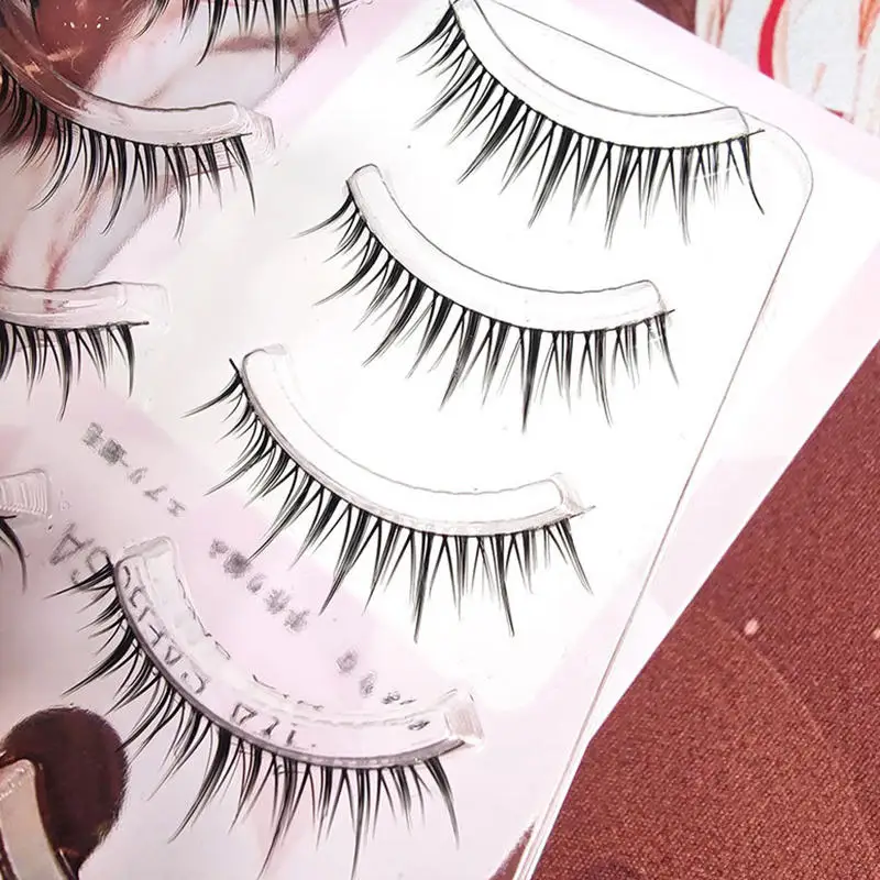 

Fake Eyelash Lashes Eyelashes Natural Daily Makeup Manga Eyelashes Clear Band Eyelashes Cilios Curl up