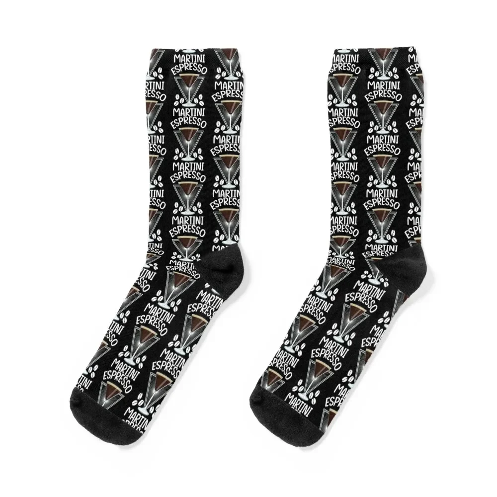 

Martini is The Best Espresso Socks funny gift hiking floral Man Socks Women's