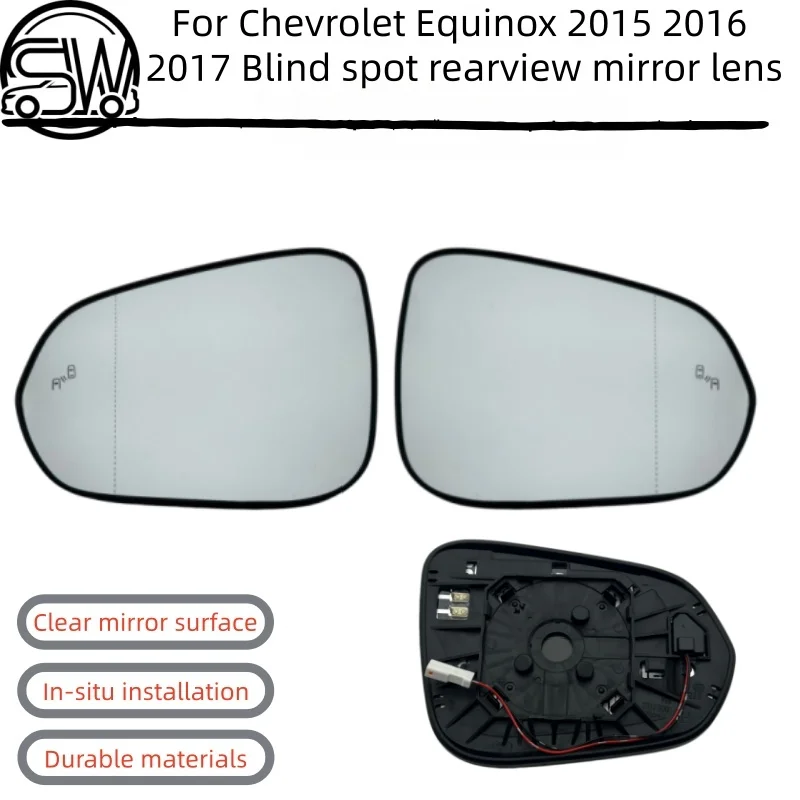 For Chevrolet Equinox 2015 2016 2017 Auto Heated Blind Spot Warning Wing Rear Mirror Glass European Version