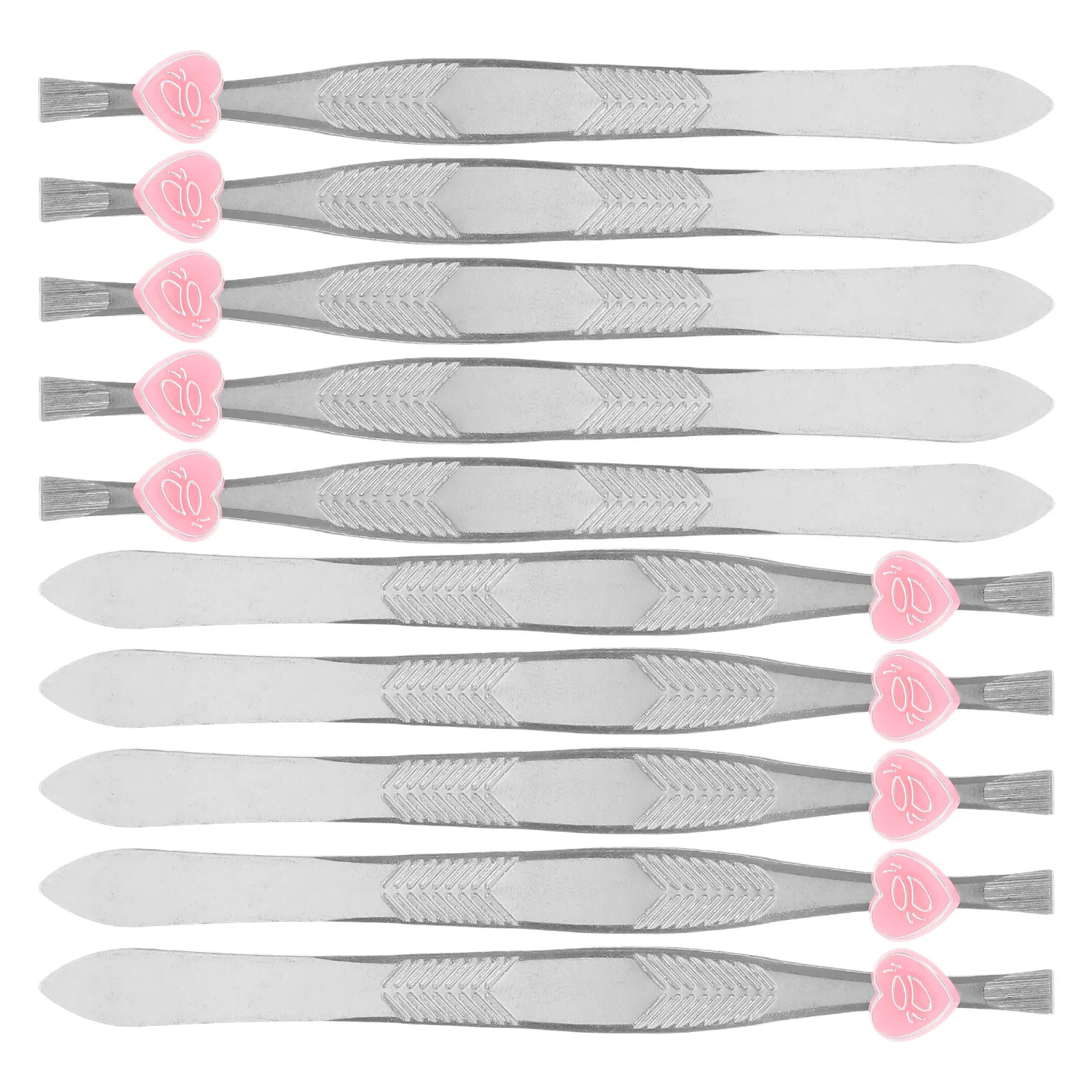 

24pcs Stainless Steel Arrow Pattern Eyebrow Clip Heart Shape Buckle Eyebrow Tweezers Multi-functional Eyebrow Tweezers