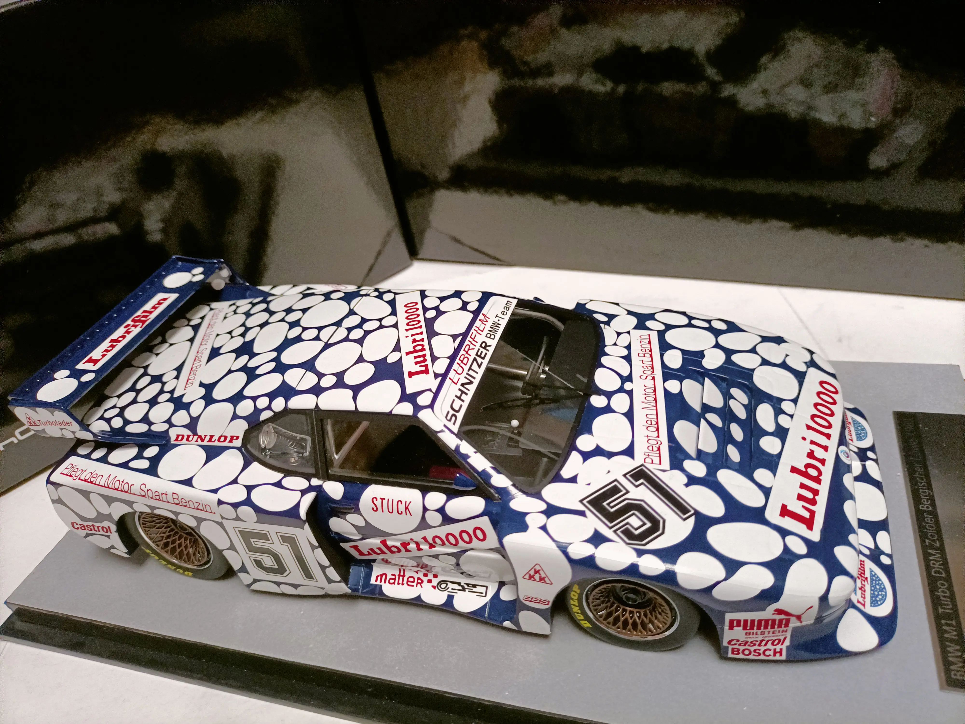 Tecnomodel 1 18 BMW Alemania Modelo de carreras BMW M1 Turbo DRM Zolder 1981