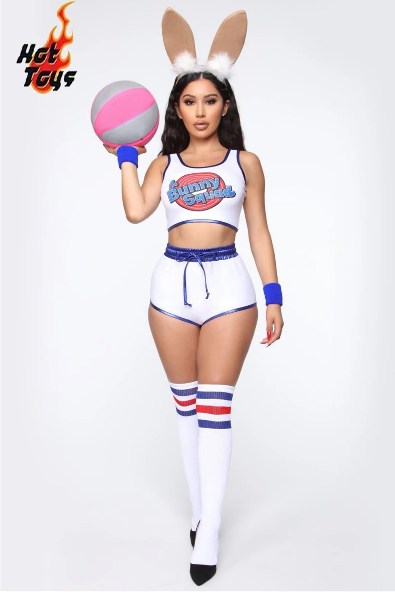 Space Lola Bunny Rabbit Cosplay Costume Rabbit Bunny Jam Costumes Women Girls Halloween Party Clothes Tops Shorts Outfit Set