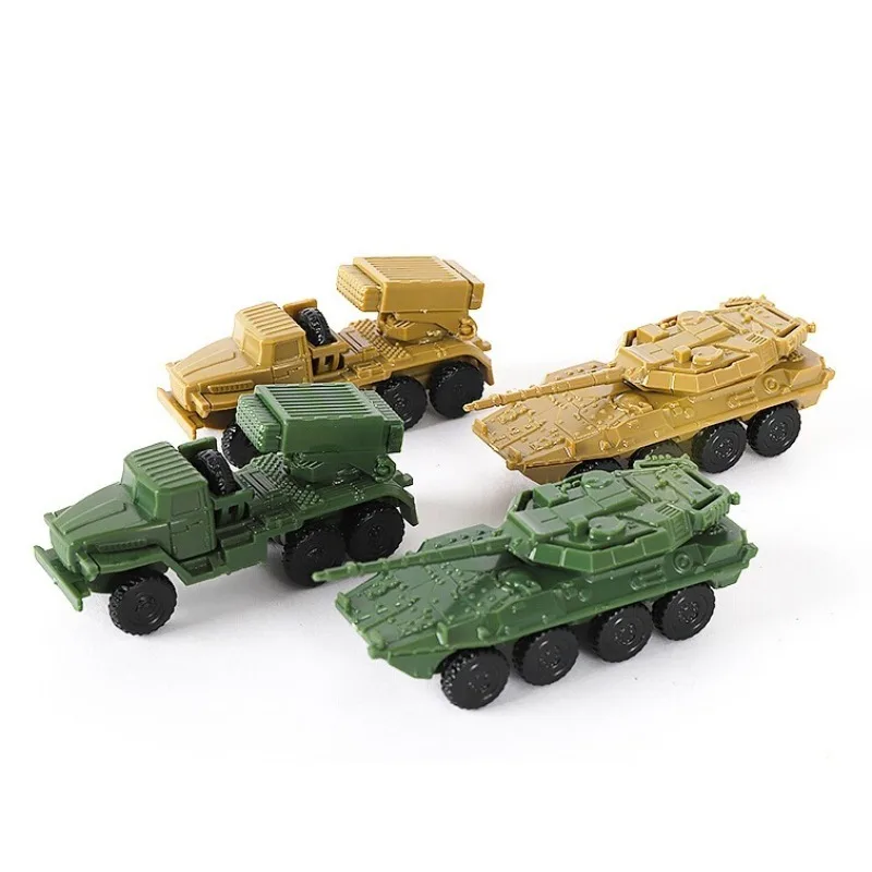 

1/144 5cm Classic Tank Model WWII Soviet BM21 Italian B1 Destroyer US M35 Truck Finished Tiger Leopard Sand Table Plastic Toys