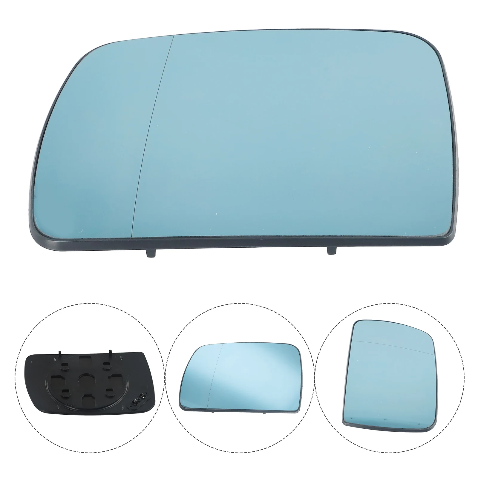 Rearview Mirror 1x Mirror Glass ABS Plastic For BMW E53 1999-2006 Glass Left Anti-fogging 18.3x12.7cm 51167039597