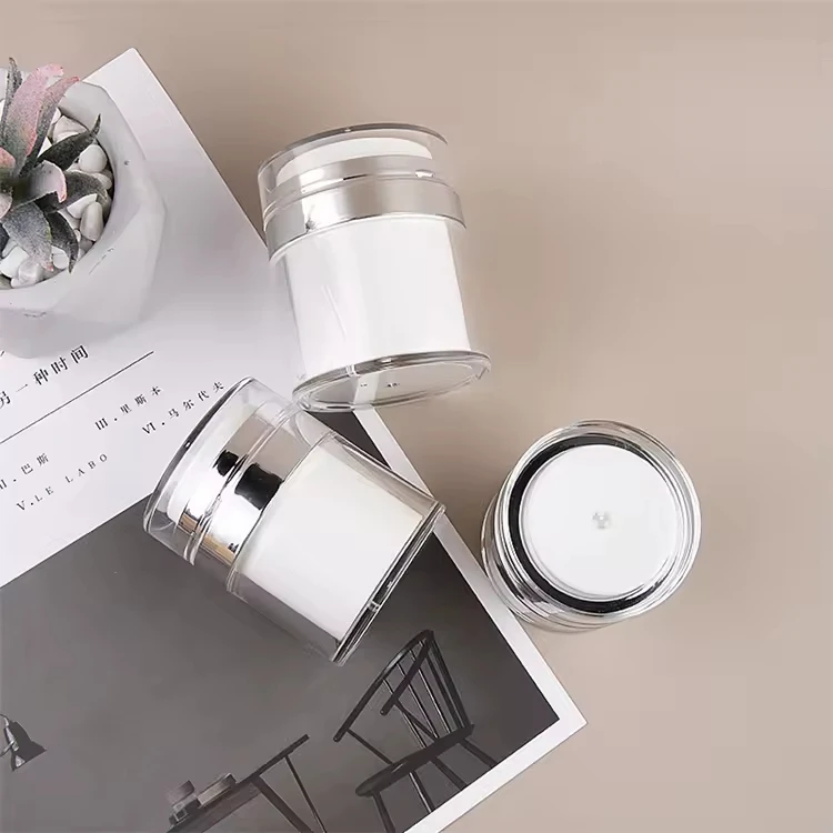 

sale New design factory price empty Acrylic airless pump face cream jar 30g for cosmetic packaging skin care cream container