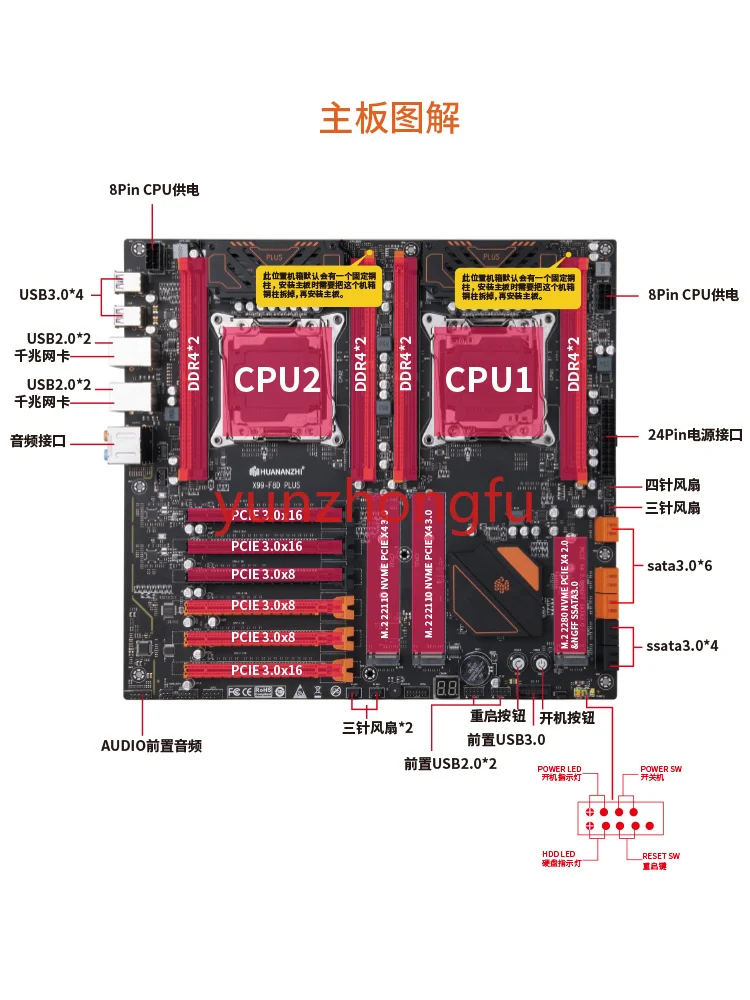 Imagem -05 - Dual-way Motherboard Cpu Suite 2011 e5 Game Studio Design Rendering Multi-abertura Xeon X99