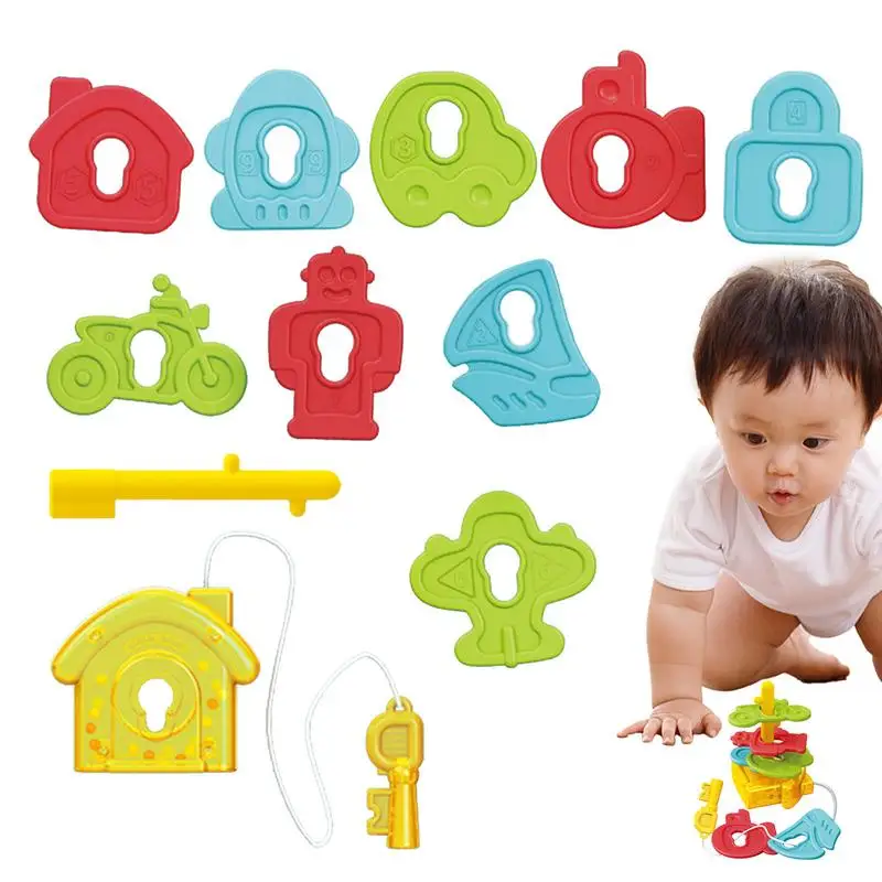 

Toddler Threading Toys Learning Stringing Toys Early Education Board Games Brain Development Stackable Toys for Kids Girls