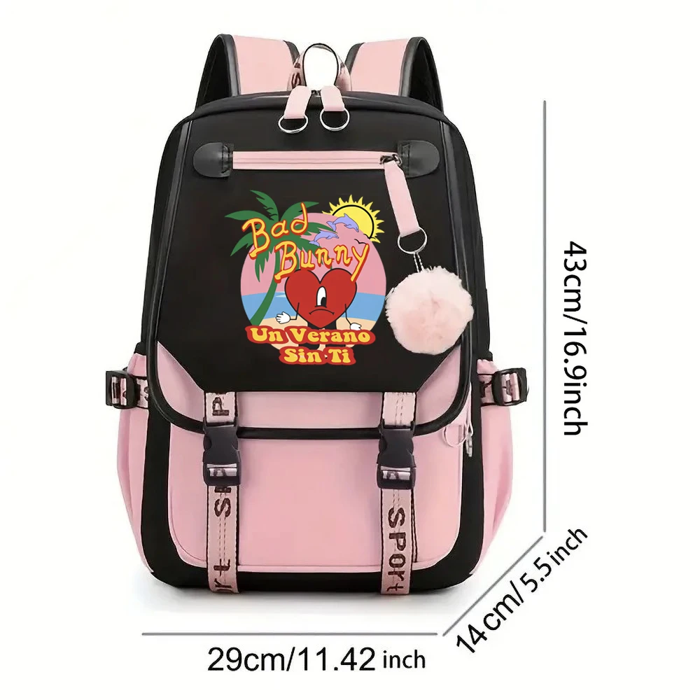 Bad Bunny Un Verano Sin Backpack Print Backpacks Girls School Bag for Teenager Laptop Backpack