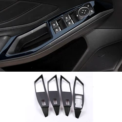 For Ford Focus Mk4 2019 2020 Drawing black Window Armrest Switch Button Knob Panel Stainless steel Trim