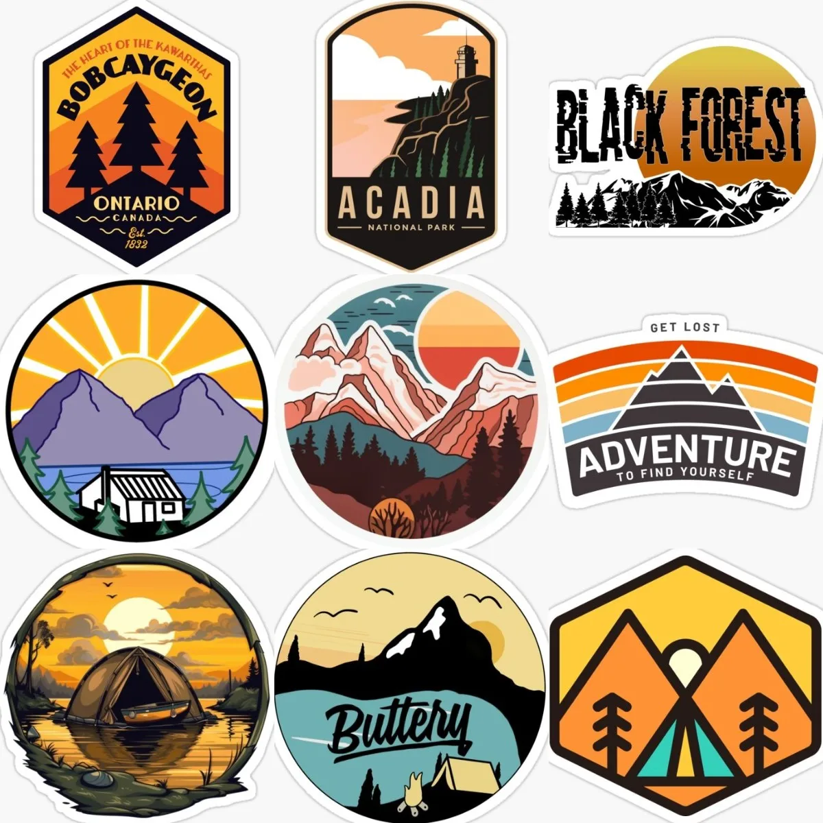 

Adventure Camping Field Expedition Mountain Compass Stickers Motorcycle Wall Room Bike Car Truck Off-road Decal Assecories 2023