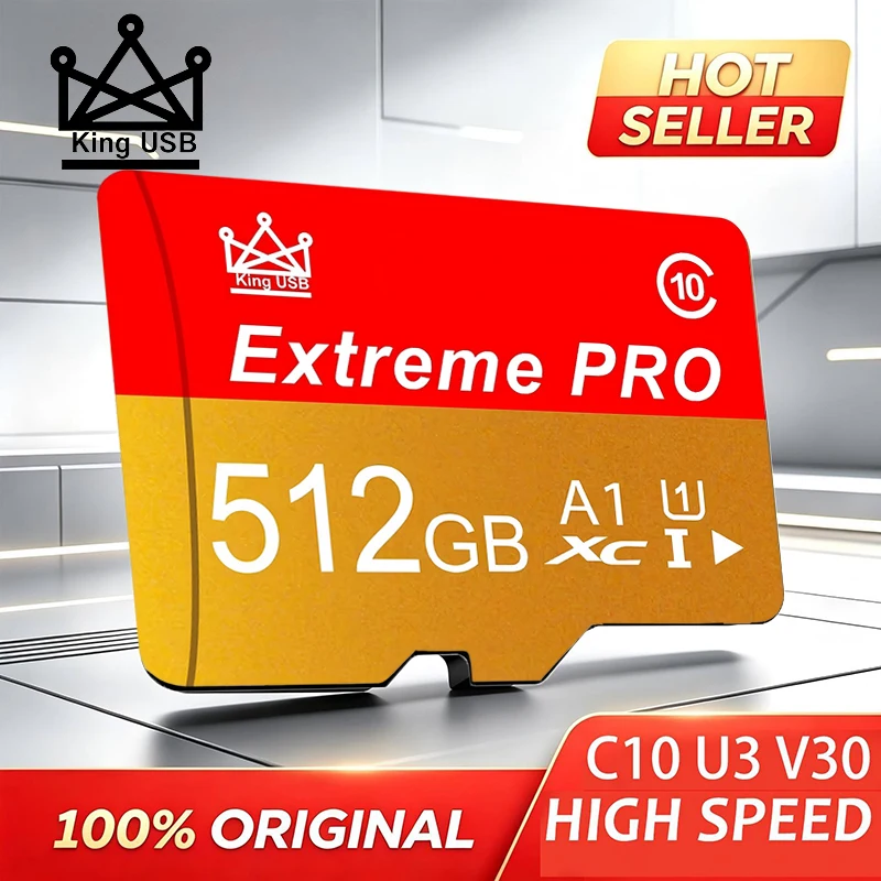 High-Speed Memory Card 512GB Micro TF SD Card 64GB SD Cards 32GB TF Cards V30 V10 A2 for Body Camera/Desktop/Smart TV