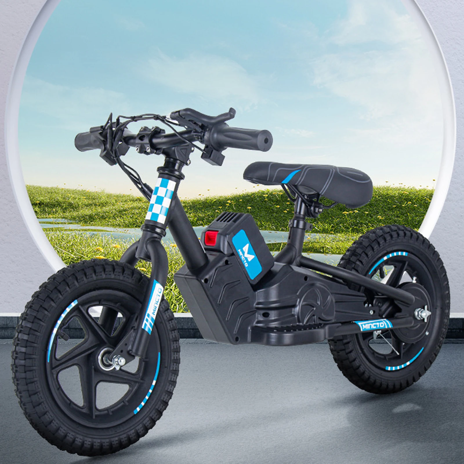 Electric 36V 5AH Bike No Pedal 12 Inch Ride on Electric Cycle for 3-8 Years Old Children Bicycle Kids Balance