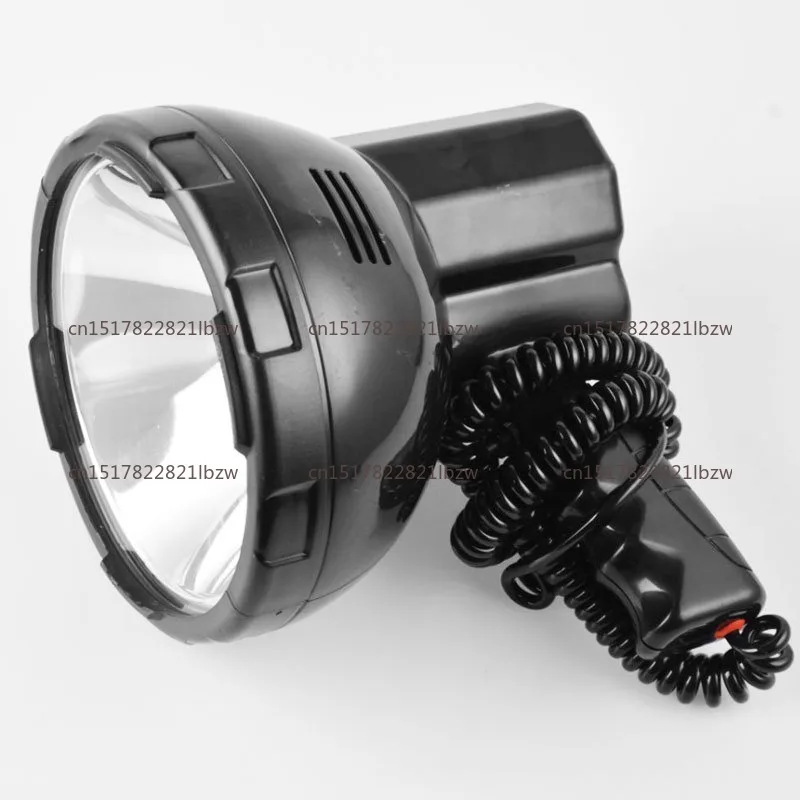 12V 55W 6500K Spotlight, Super Bright LED Flashlight Handheld Spotlight  3000 Meters Range, Large Flashlight Searchlight