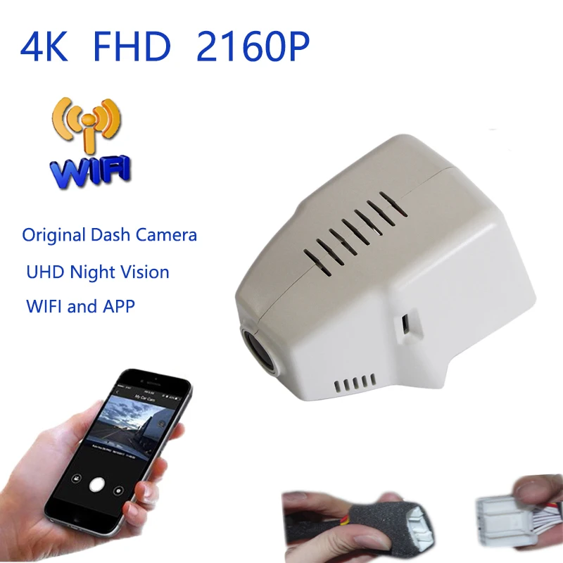 4K التوصيل والتشغيل ل Volkswagen CC Golf 8 Viloran 2019-2021 البديل أودي Q6 2021 مسجل فيديو للسيارة واي فاي DVR داش كاميرا داشكام