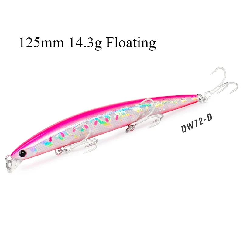tsurinoya-125f-125mm-143g-flutuante-minnow-mar-isca-de-pesca-faixa-de-mergulho-10-60cm-faixa-rasa-isca-de-fundicao-longa