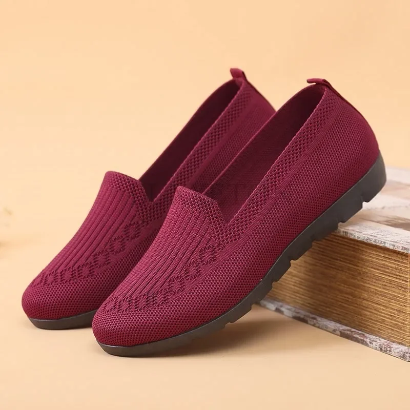 Women Vulcanized Shoes New Breathable Flat Bottom Comfortable Fashion Casual Anti Slip Sports Women Mesh Shoes Mainland China