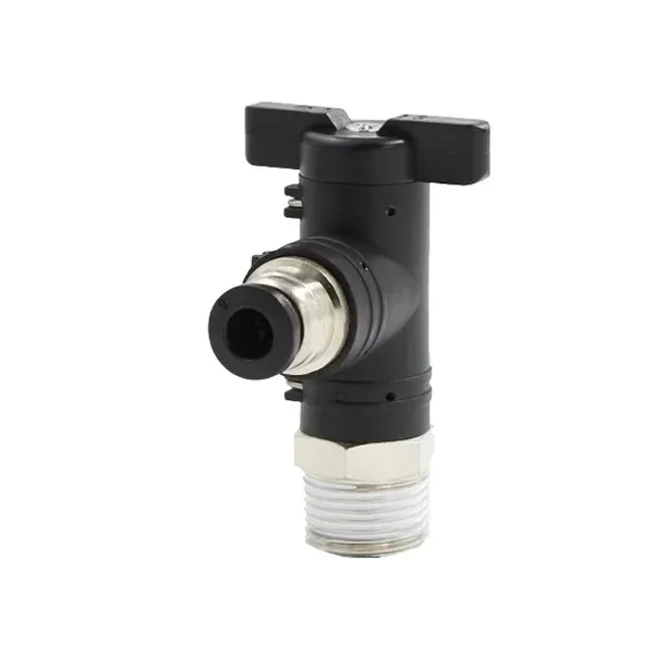 Pneumatic Manual Valve Throttle Tap BL 4 6 8 10 12mm BSPT 1/8 1/4 3/8 1/2 Air Speed Control Adapter Flow Controller Hand Valve