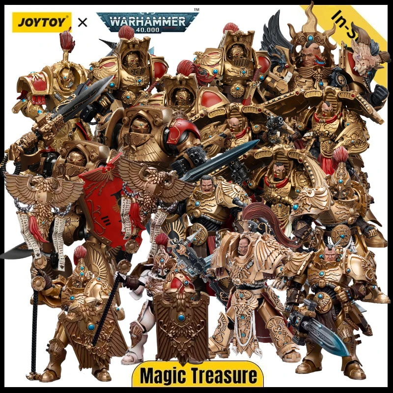 

JOYTOY Warhammer 40K Legio Custodes Valdor Guardian Spear Hydon Seronis Sentinel Blade Vexilus Praetor Guardian Spear 1/18