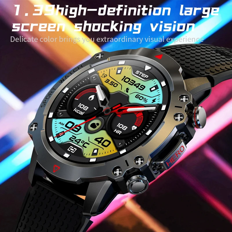 

New high-definition Bluetooth call sports smartwatch comprehensively records sports data outdoor men's watches 450mAh battery