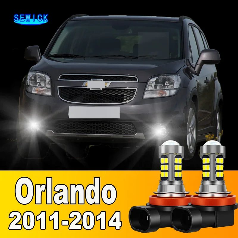 2pcs LED Front Fog Light Bulb Accessories For Chevrolet Orlando 2011-2014 2012 2013