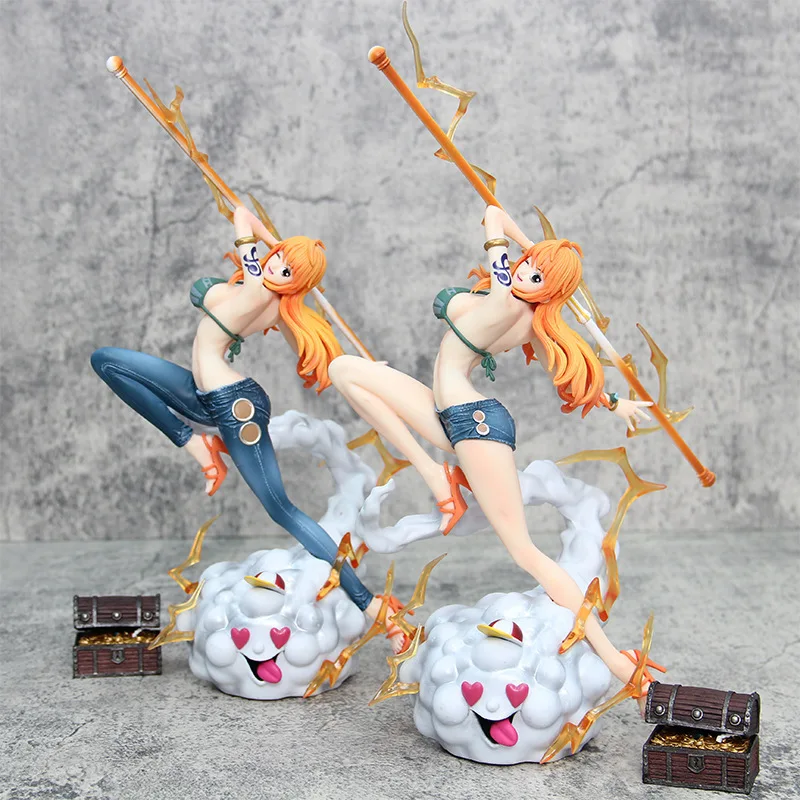 30cm One Piece Anime Figures Nami Action Figure Statue Model Doll Collection Toys Gifts