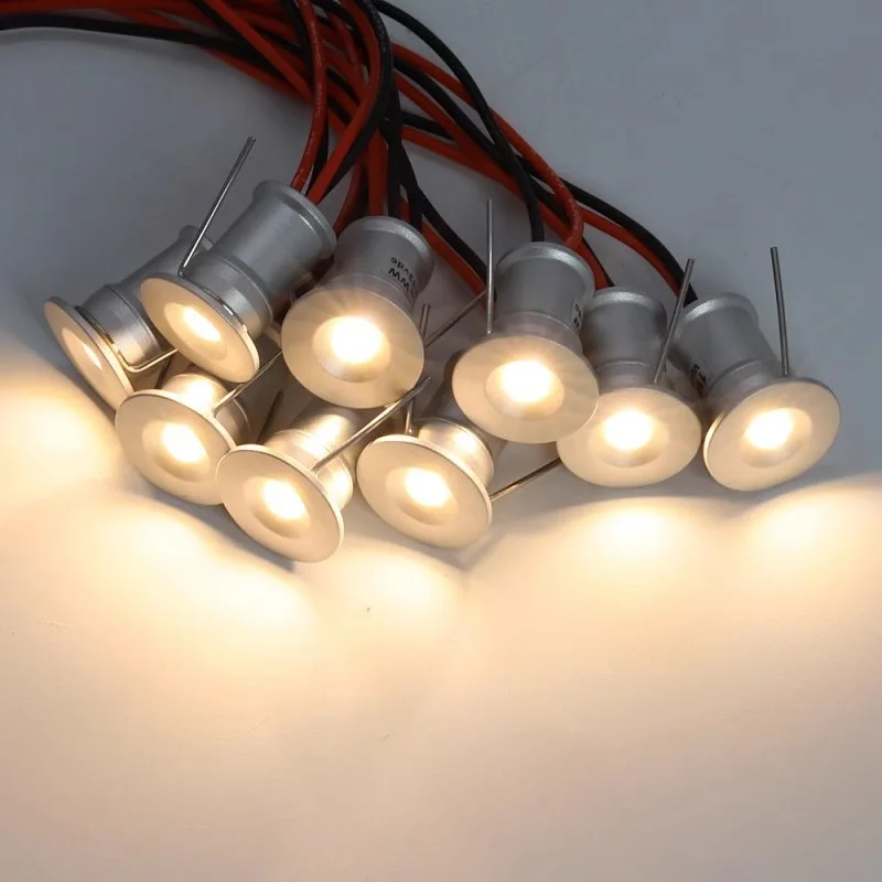 1W Mini LED Spotlight 12V Ambient Downlight Focos Spot Lamp for KTV Party Ceiling Stairs Walkway Cabinet Lighting