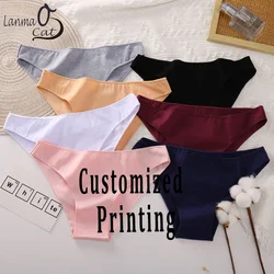 Cotton Briefs Underwear For Women Custom Printing Girl Briefs Sexy Lingeries Underpants For Women Cotton Briefs