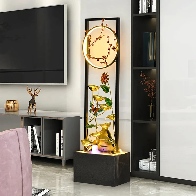 Modern light luxury circulating water floor ornament store opening entrance decoration humidification fortune housewarming high-